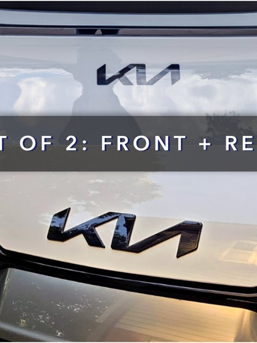 2023 24 25 26 Kia Sportage FRONT + REAR Letters Plastic Overlay in Gloss Black